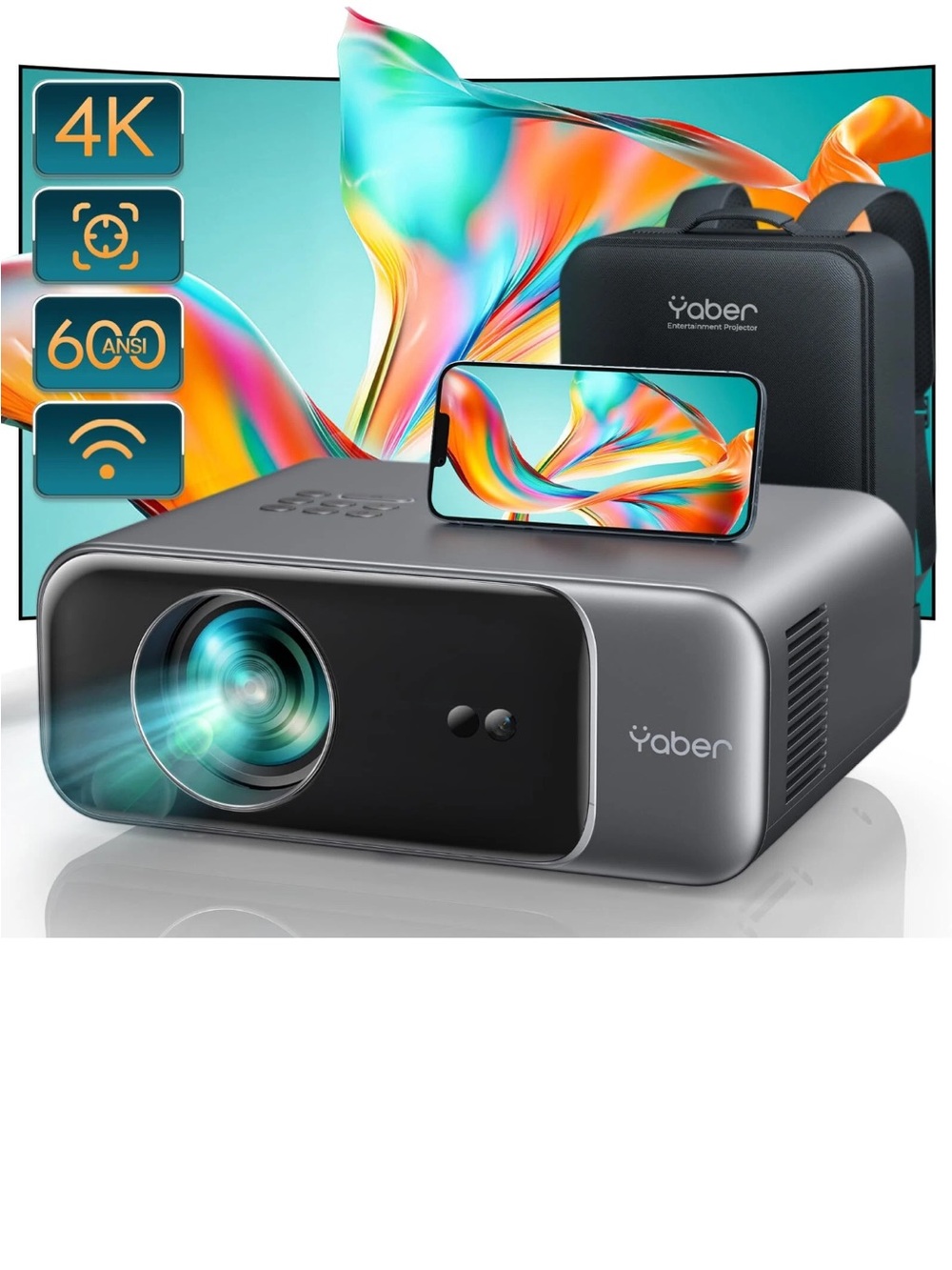 Yaber Pro V9 Desktop Entertainment Projector New In Box
